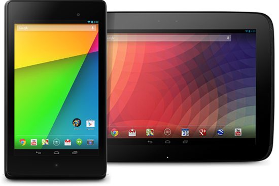 Tabletas Google Nexus 7 y Nexus 10