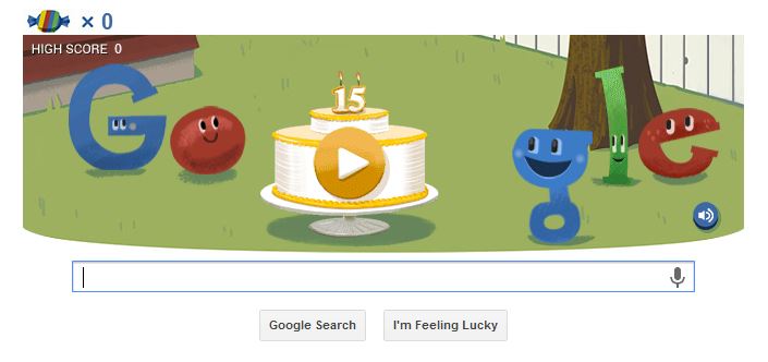 15º cumpleaños de Google - Feliz cumpleaños Google
