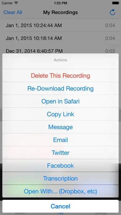 Revisión de Call Recorder Free (para iPhones)-4
