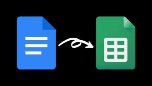 Cómo importar un documento de Google Docs a Google Sheets