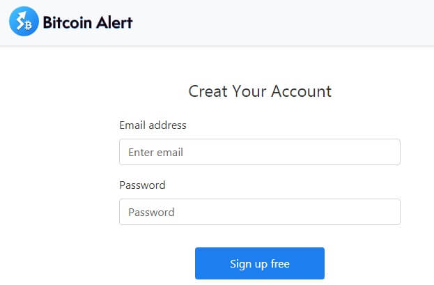 registro de alerta de bitcoin