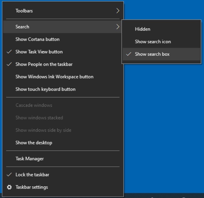 Ordena la barra de tareas de Windows 10
