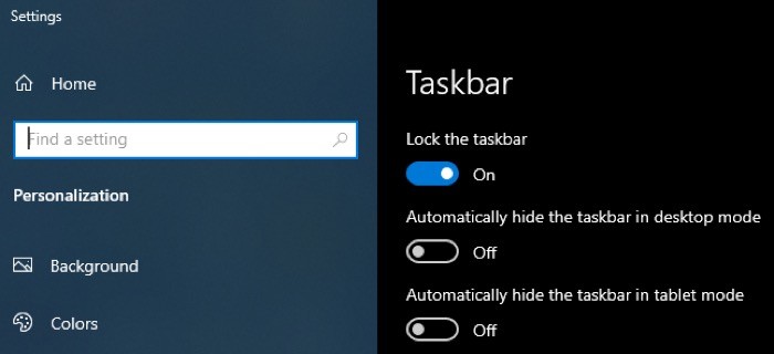 Desactivar ocultar automáticamente la barra de tareas