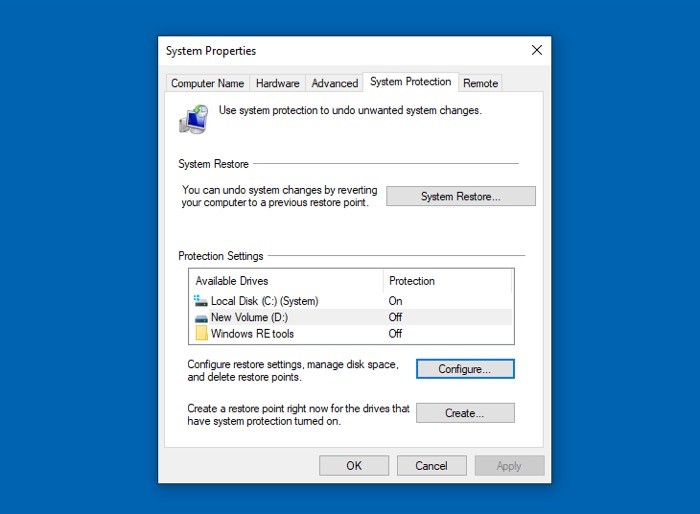 Restaurar sistema de Windows 10