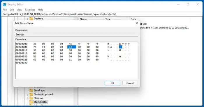 mover la barra de tareas en Windows 11