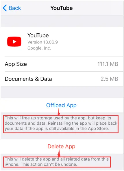 desinstalar y reinstalar la aplicación de youtube iphone