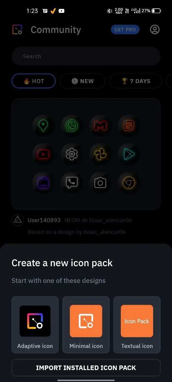 creando un paquete de iconos personalizado usando el estudio de paquete de iconos