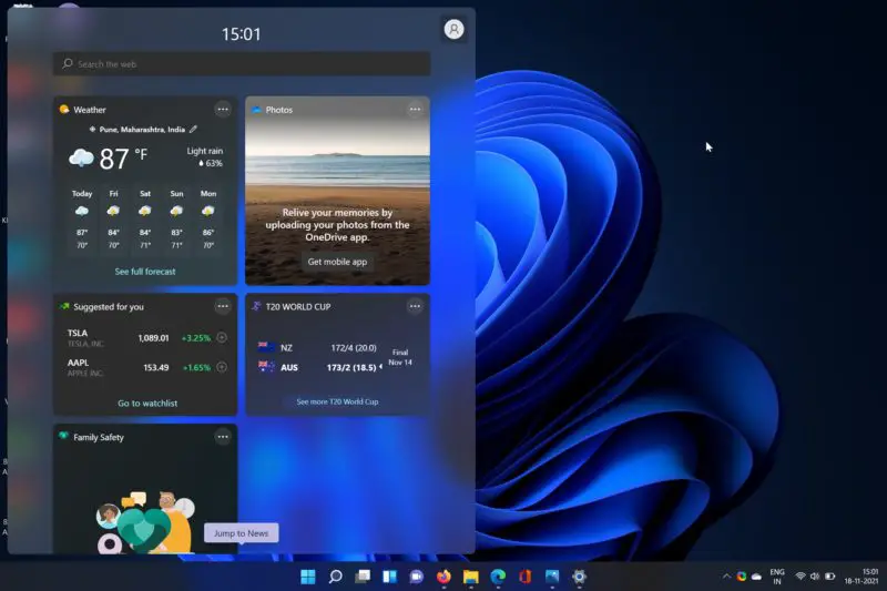 Personalizar los widgets de Windows 11