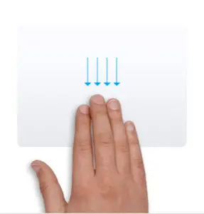 aplicación exponer mac trackpad gesto