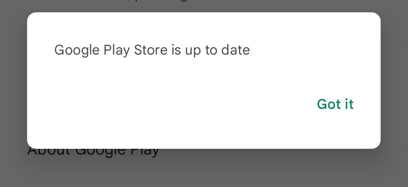 Aplicación de Play Store actualizada